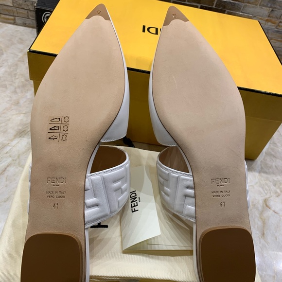 SOLD FENDI FF Flat Slide Mules - Picture 8 of 15